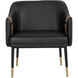 Carter Napa Black / Napa Cognac Lounge Chair